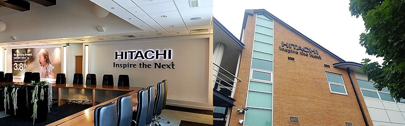 Previous Hitachi signage provided by FASTSIGNS Leeds